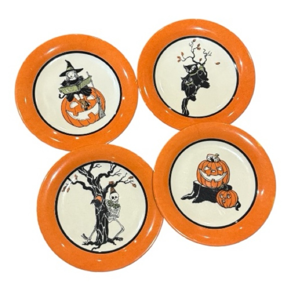 Pottery Barn Kids Halloween Plate Set of 4